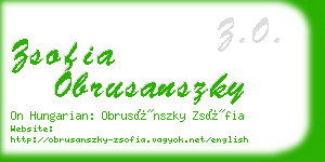 zsofia obrusanszky business card